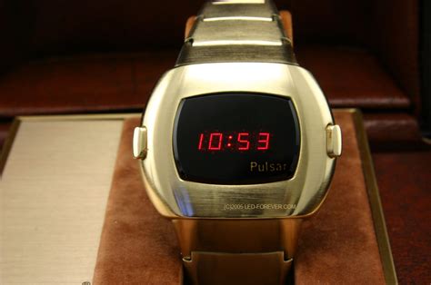 The first digital watch, the Pulsar Time Computer, was released in 1972 by the Hamilton Watch Company. . Pulsar led watch